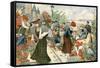 Flower Market, Paris-null-Framed Stretched Canvas