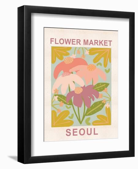 Flower Market Seoul-null-Framed Art Print