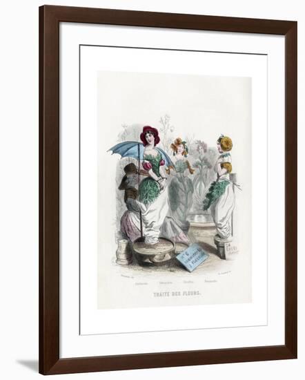 Flower Market-J^J^ Grandville-Framed Giclee Print