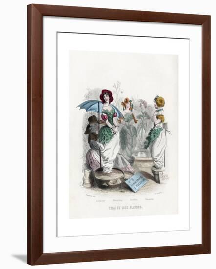 Flower Market-J^J^ Grandville-Framed Giclee Print
