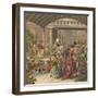 Flower Market-English School-Framed Giclee Print