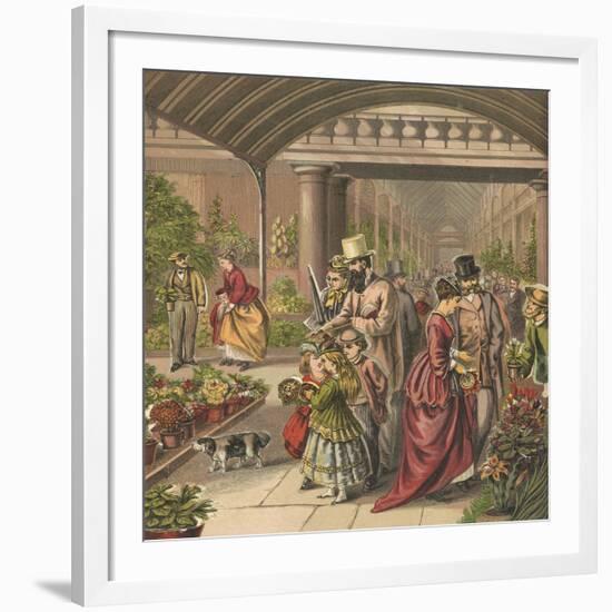 Flower Market-English School-Framed Giclee Print