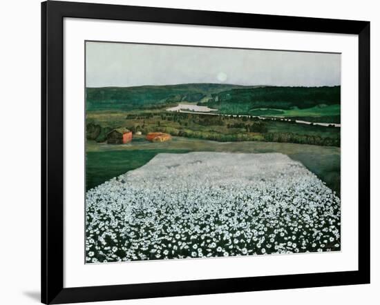 Flower Meadow in the North, 1905 (Oil on Canvas)-Harald Oscar Sohlberg-Framed Giclee Print