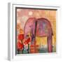 Flower Monger Elephant-Wyanne-Framed Giclee Print