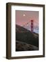 Flower Moon Scene, Golden Gate Bridge, Marin Headlands San Francisco-Vincent James-Framed Photographic Print