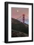 Flower Moon Scene, Golden Gate Bridge, Marin Headlands San Francisco-Vincent James-Framed Photographic Print