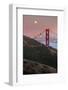 Flower Moon Scene, Golden Gate Bridge, Marin Headlands San Francisco-Vincent James-Framed Photographic Print