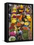 Flower Necklace Sellers in City Market, Bengaluru, Karnataka State, India-Marco Cristofori-Framed Stretched Canvas