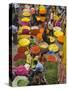 Flower Necklace Sellers in City Market, Bengaluru, Karnataka State, India-Marco Cristofori-Stretched Canvas