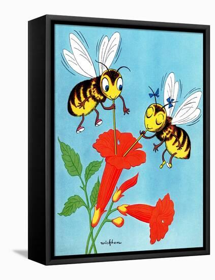 Flower Nectar - Jack & Jill-Wilmer H. Wickham-Framed Stretched Canvas