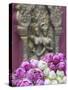 Flower Offerings at Wat Phnom, Phnom Penh, Cambodia-Ian Trower-Stretched Canvas