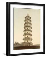 Flower Pagoda in Canton (China)-null-Framed Photographic Print