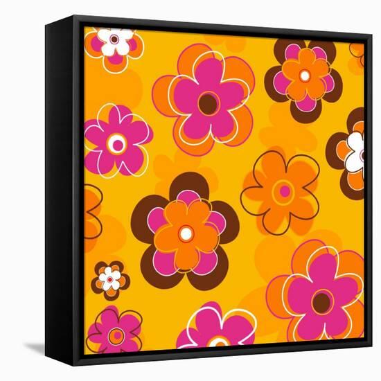 Flower Pattern-null-Framed Stretched Canvas