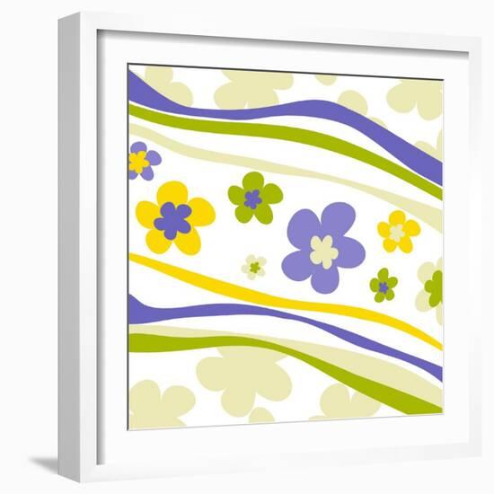 Flower Pattern-null-Framed Giclee Print