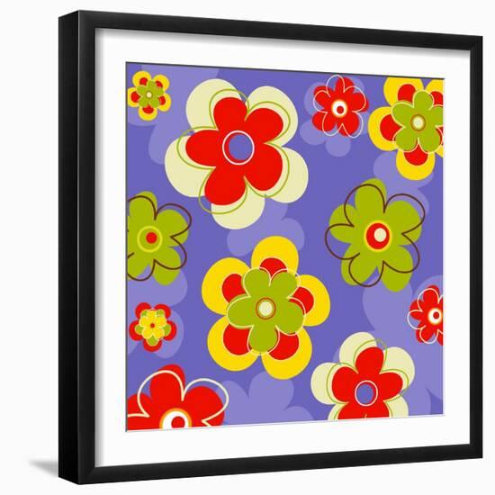 Flower Pattern-null-Framed Giclee Print