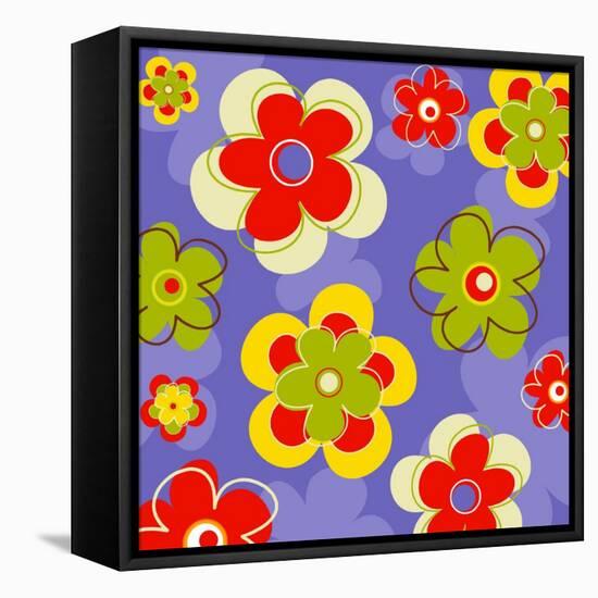 Flower Pattern-null-Framed Stretched Canvas