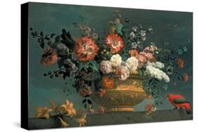Flower Piece with Parrot-Jakob Bogdani Or Bogdany-Stretched Canvas