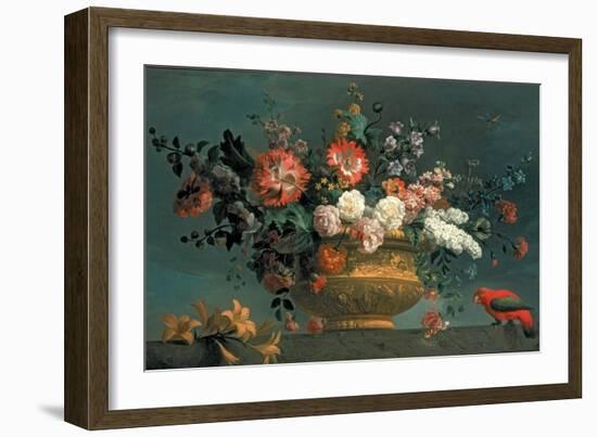 Flower Piece with Parrot-Jakob Bogdani Or Bogdany-Framed Giclee Print
