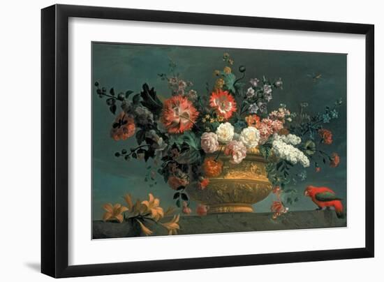 Flower Piece with Parrot-Jakob Bogdani Or Bogdany-Framed Giclee Print