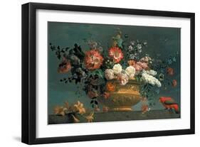 Flower Piece with Parrot-Jakob Bogdani Or Bogdany-Framed Giclee Print