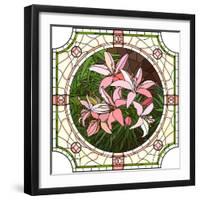 Flower Pink Lilies-Vertyr-Framed Art Print