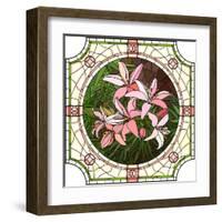 Flower Pink Lilies-Vertyr-Framed Art Print