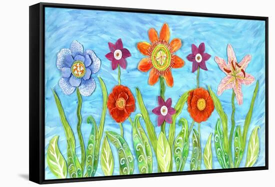 Flower Play I-Kaeli Smith-Framed Stretched Canvas