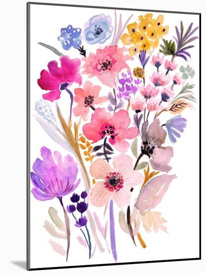 Flower Posy VI-Karen Fields-Mounted Art Print