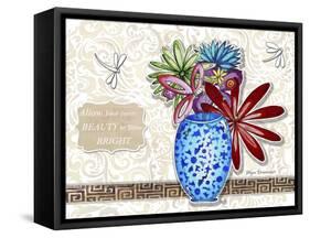 Flower Pot 5-2-Megan Aroon Duncanson-Framed Stretched Canvas