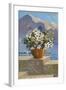 Flower Pot on Seaside Patio-null-Framed Art Print