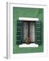 Flower Pot on Window Sill, Burano, Venice, Veneto, Italy-Sergio Pitamitz-Framed Photographic Print