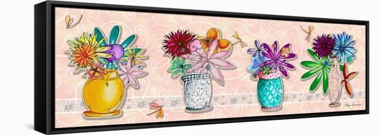 Flower Pot Set 1-Megan Aroon Duncanson-Framed Stretched Canvas