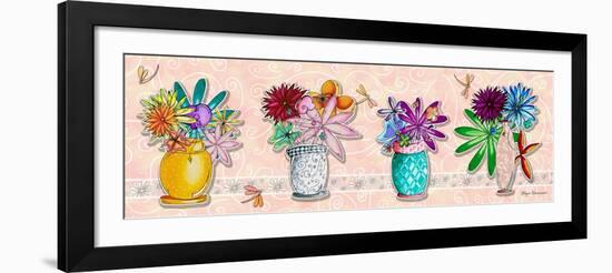 Flower Pot Set 1-Megan Aroon Duncanson-Framed Giclee Print