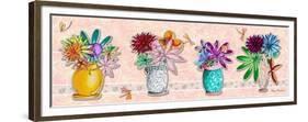 Flower Pot Set 1-Megan Aroon Duncanson-Framed Premium Giclee Print