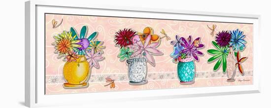 Flower Pot Set 1-Megan Aroon Duncanson-Framed Premium Giclee Print