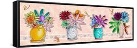 Flower Pot Set 1-Megan Aroon Duncanson-Framed Stretched Canvas