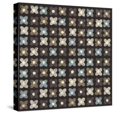 'Flower Power (Blue)' Stretched Canvas Print Susan Clickner