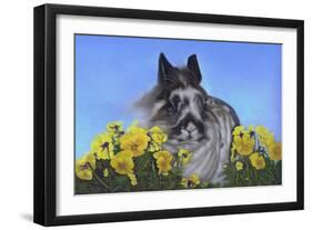 Flower Power Bunny-Karie-Ann Cooper-Framed Giclee Print