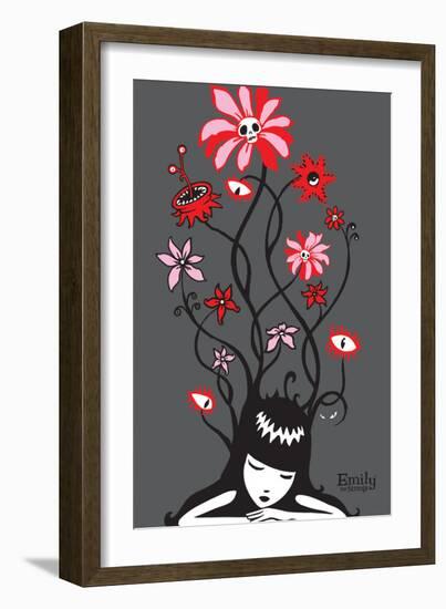 Flower Power-Emily the Strange-Framed Premium Giclee Print