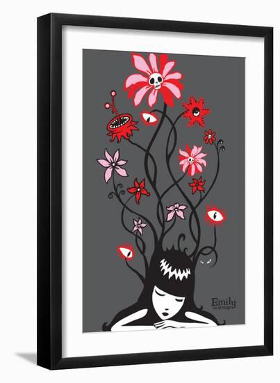 Flower Power-Emily the Strange-Framed Premium Giclee Print