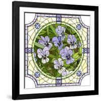 Flower Purple Pansies-Vertyr-Framed Art Print