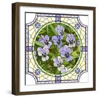 Flower Purple Pansies-Vertyr-Framed Art Print