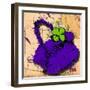 Flower Purse Green on Purple-Roderick E. Stevens-Framed Giclee Print