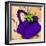 Flower Purse Green on Purple-Roderick E. Stevens-Framed Giclee Print