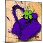 Flower Purse Green on Purple-Roderick E. Stevens-Mounted Giclee Print