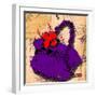 Flower Purse Red on Purple-Roderick E. Stevens-Framed Giclee Print