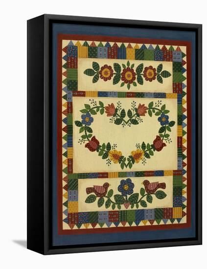 Flower Quilt 1-Debbie McMaster-Framed Stretched Canvas