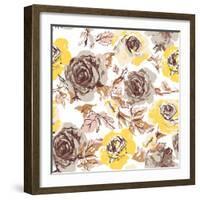 Flower Rose Wallpaper-yih graphic-Framed Art Print