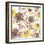 Flower Rose Wallpaper-yih graphic-Framed Art Print