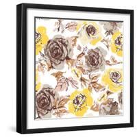 Flower Rose Wallpaper-yih graphic-Framed Art Print